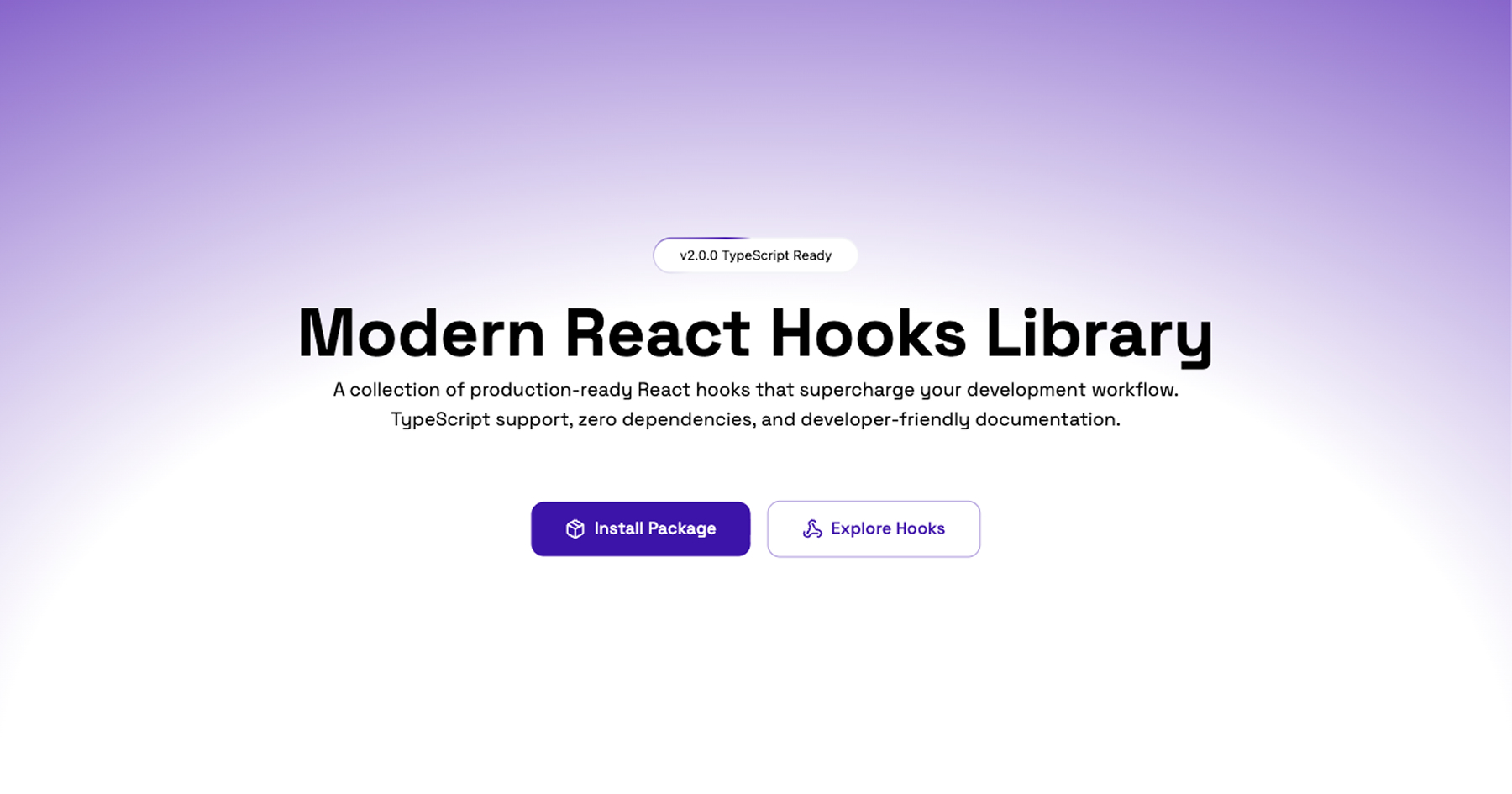 React Hooks Package preview