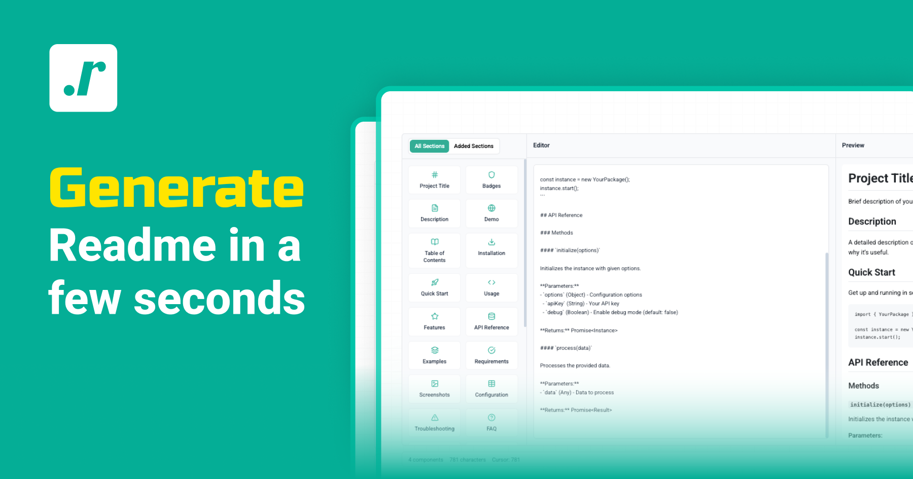 Readme Studio AI preview